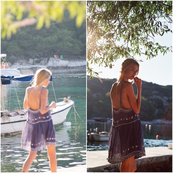 sold ~ SPELL Folklore Sundress Navy blue XL 10 12 Spell & the Gypsy Collective - Picture 2 of 13